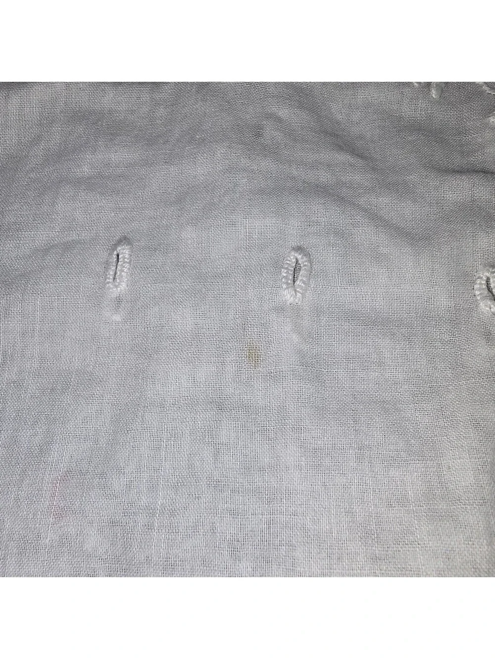 VTG/Antique Handmade White Floral Embroidery Eyelets Sheer Layer Baby Dress 2-3T